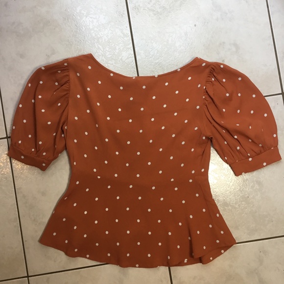 For Love & Lemons Copper Top XS With Polka Dots - Picture 6 of 7